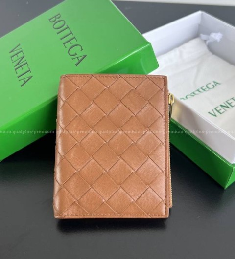 보테가베네타 742330 인트레치아토 폴더 지퍼 지갑 스몰 남녀공용