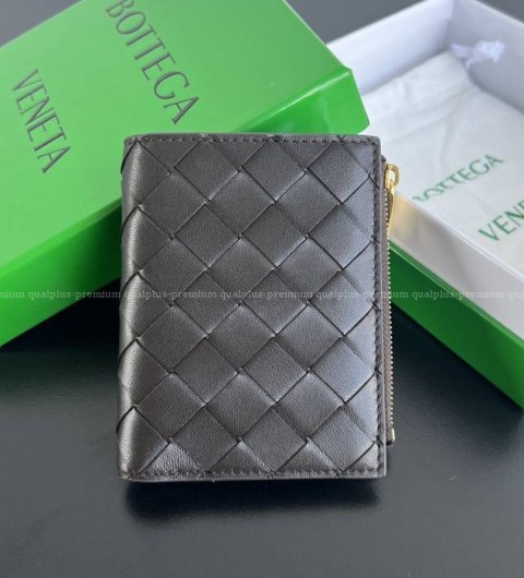 보테가베네타 742330 인트레치아토 폴더 지퍼 지갑 스몰 남녀공용