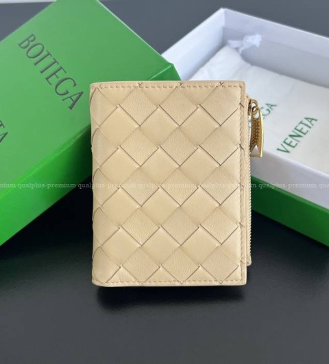 보테가베네타 742330 인트레치아토 폴더 지퍼 지갑 스몰 남녀공용