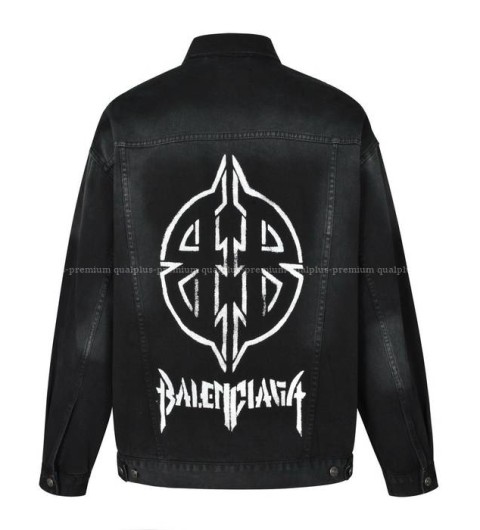 발렌시아가 메탈 BB 스텐실 데님 자켓