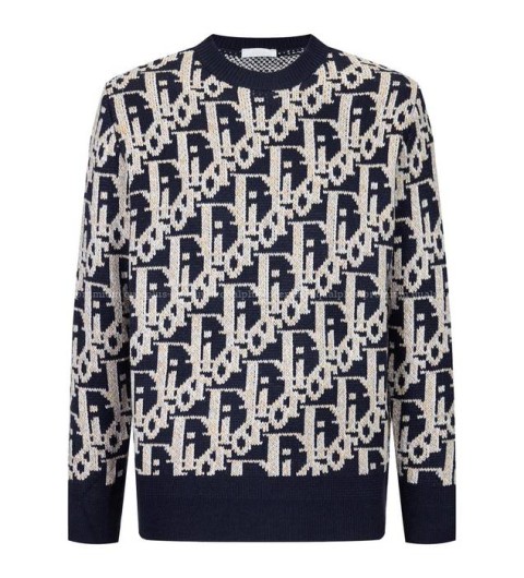 크올하츠 오블리크 자카드 니트