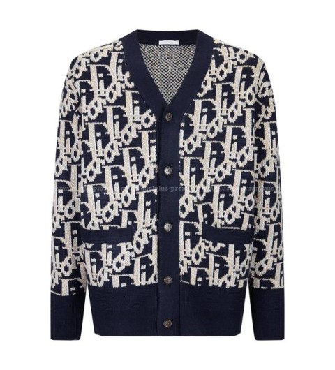 크올하츠 오블리크 자카드 가디건