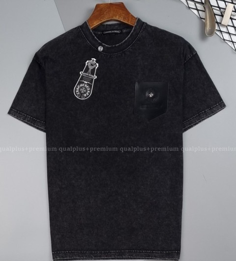 [국내배송] 크*하츠 가죽 포켓 워싱 티셔츠