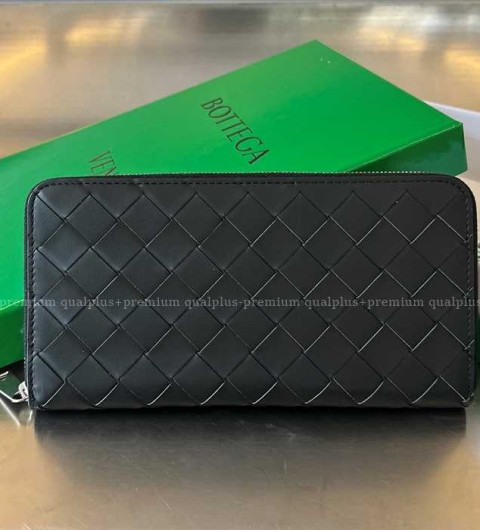 보테가베네타 593217 인트레치아토 지퍼 어라운드 장지갑 남성용