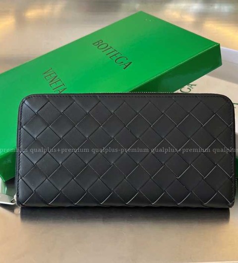 보테가베네타 593217 인트레치아토 지퍼 어라운드 장지갑 남성용