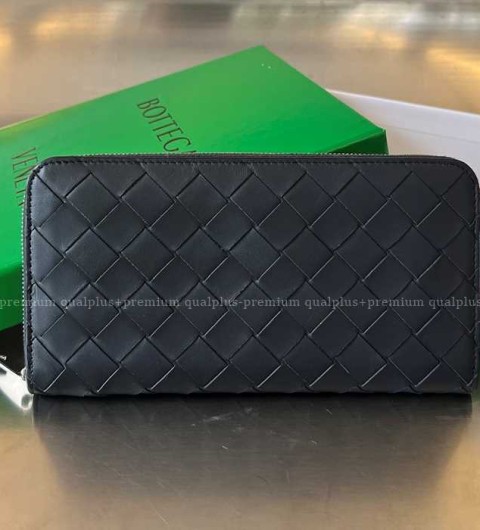 보테가베네타 593217 인트레치아토 지퍼 어라운드 장지갑 남성용