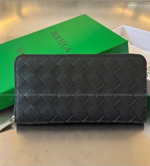 보테가베네타 593217 인트레치아토 지퍼 어라운드 장지갑 남성용