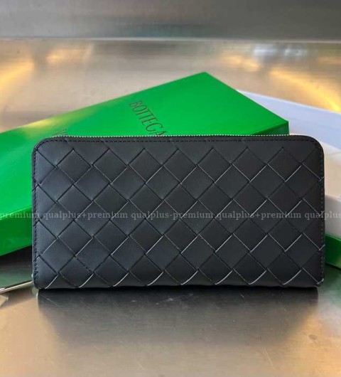 보테가베네타 593217 인트레치아토 지퍼 어라운드 장지갑 남성용