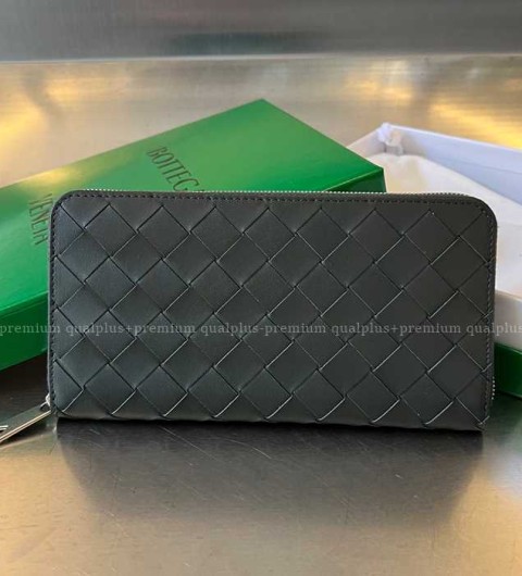 보테가베네타 593217 인트레치아토 지퍼 어라운드 장지갑 남성용