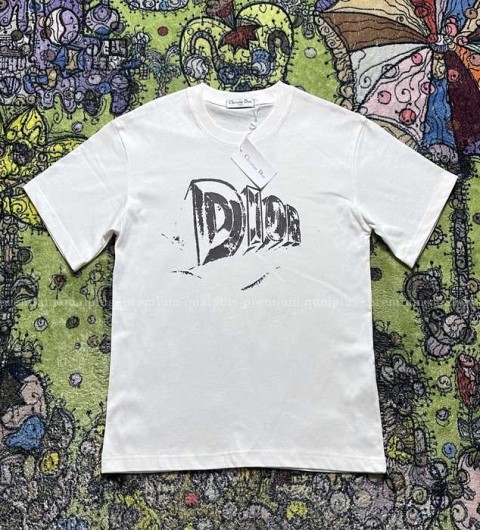 디올 로고 반팔티셔츠