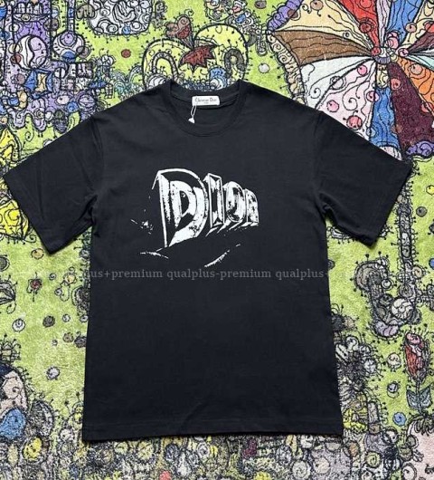 디올 로고 반팔티셔츠