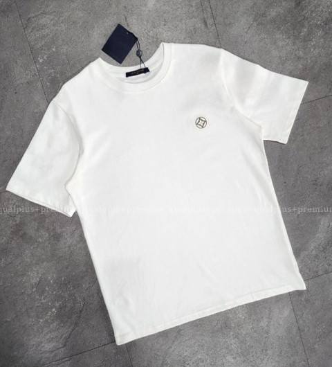 [국내배송] 루*비통 시그니처 로고 라운드 반팔 티셔츠