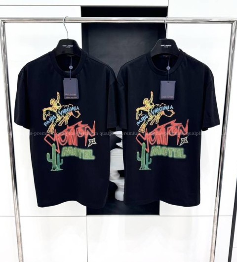 루이비통 그래픽 엠벨리시드 코튼 반팔티셔츠