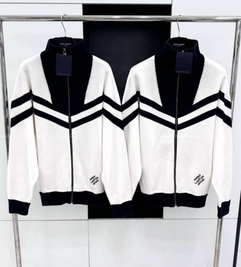 루이비통 니티드 코튼 세일러 블루종 자켓