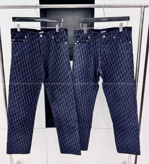 디올 오블리크 데님 팬츠