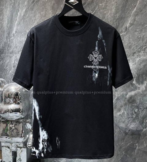 [국내배송] 크*하츠 십자가 레터링 자수 워싱 반팔티