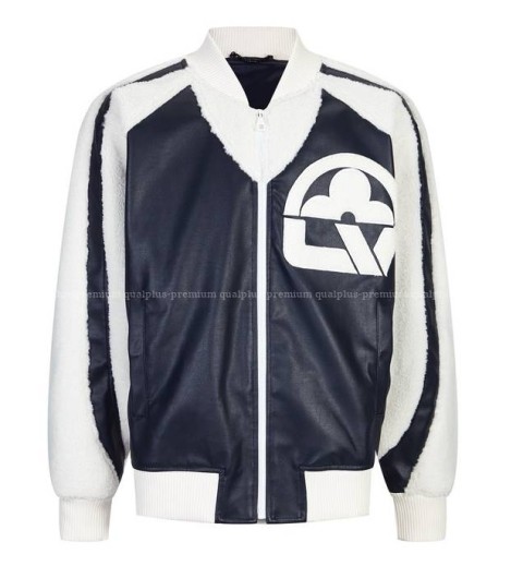 루이비통 비통 플라워 믹스 레더 테디 자켓