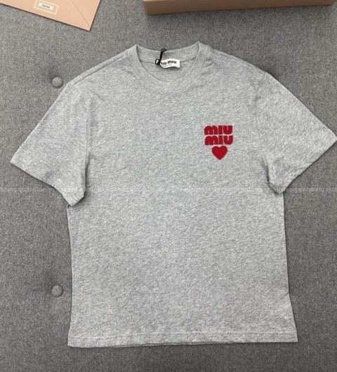 미우미우 로고 반팔티셔츠 여성용