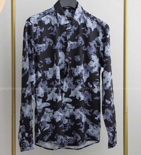 [국내배송] 루*비통 카모플라주 모노그램 슬리브드 패턴 셔츠