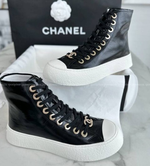 샤넬 24P 하이탑 스니커즈 여성용