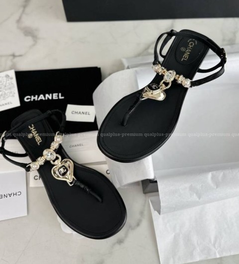 샤넬 CC 체인 쪼리 샌들 여성용