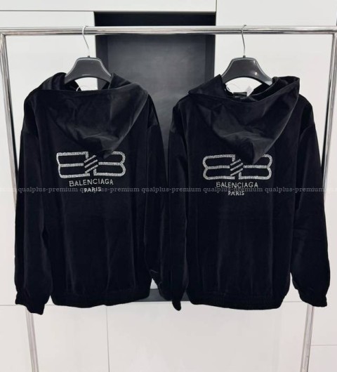 발렌시아가 BB 로고 시어링 자켓