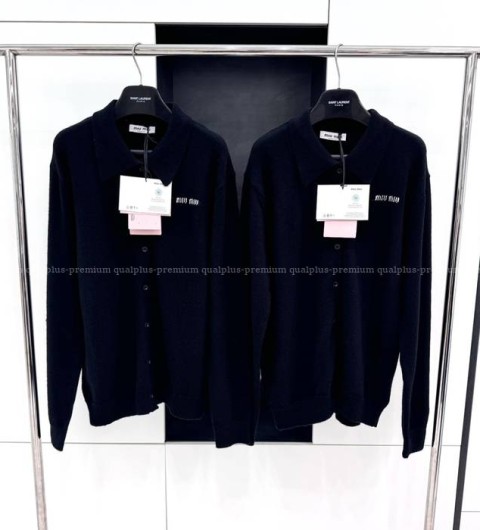 미우미우 카라 니트 가디건