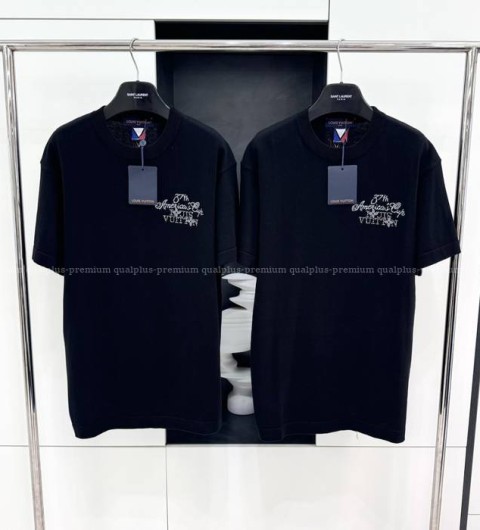 루이비통 엠벨리시드 쇼트 슬리브드 코튼 크루넥 니트 반팔