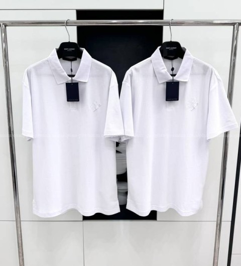 루이비통 엠브로이더드 시그니처 코튼 폴로 반팔티셔츠