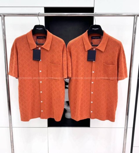 루이비통 모노그램 포인텔 쇼트 슬리브드 코튼 반팔 셔츠