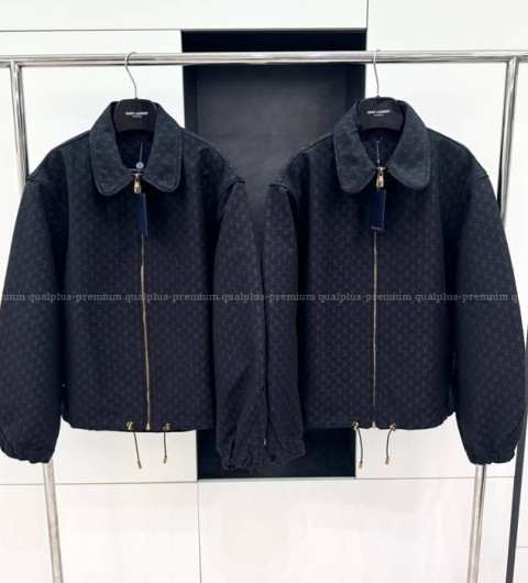 루이비통 코튼 블렌드 블루종 자켓