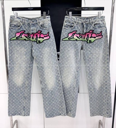 루이비통 그래비티 모노그램 데님 팬츠