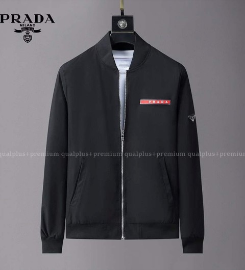 [국내배송] 프*다 리나일론 삼각로고 블루종 자켓