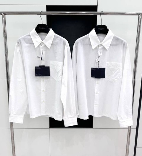 프라다 로고 셔츠
