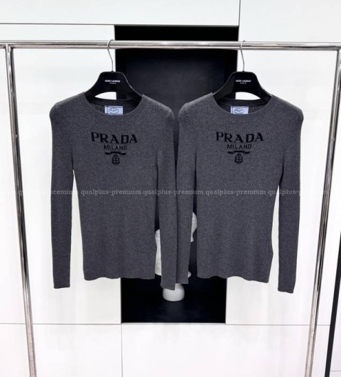 프라다 로고 니트 여성용
