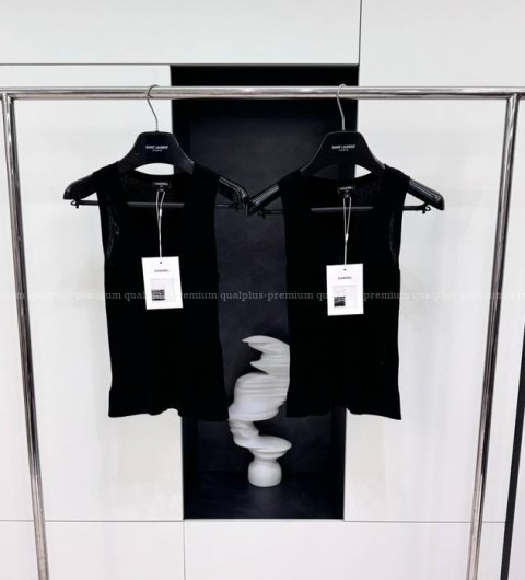 샤넬 24B CC 슬리브리스 니트 나시 여성용