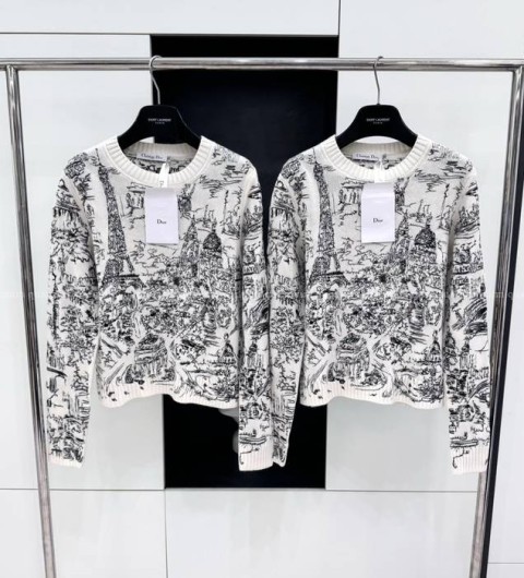 디올 자수 니트 여성용