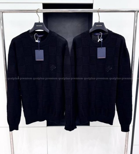 루이비통 다미에 스티치 크루넥 니트