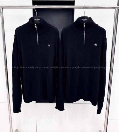 셀린느 트리오페 반집업 니트