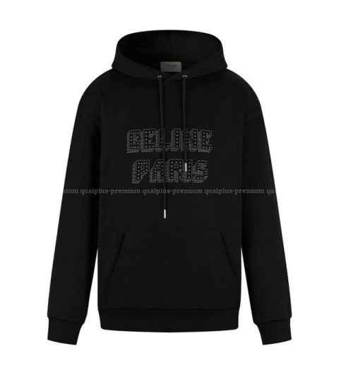 셀린느 비즈 로고 후드티셔츠