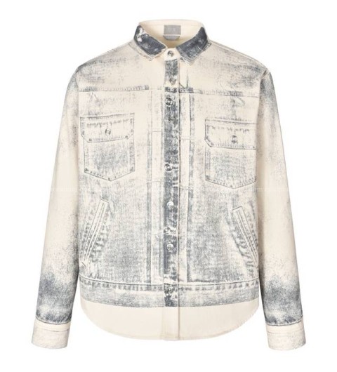 디올 빈티지 프린트 데님 셔츠