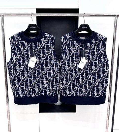 디올 오블리크 니트 조끼