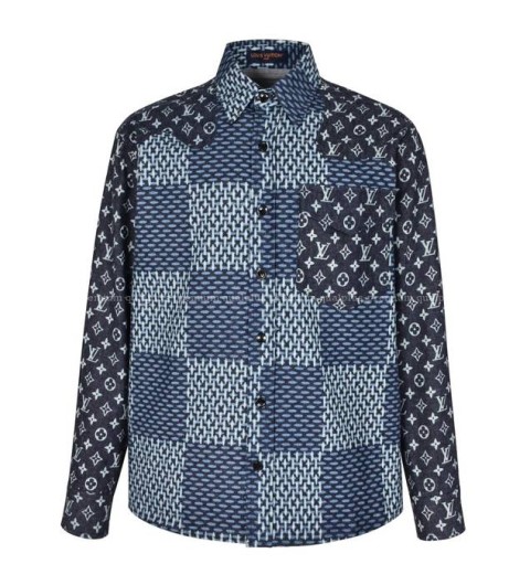 루이비통x니고 멀티 포플린 셔츠