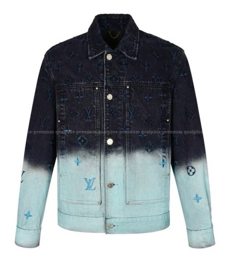 루이비통 엠브로이더드 데님 블루종 자켓