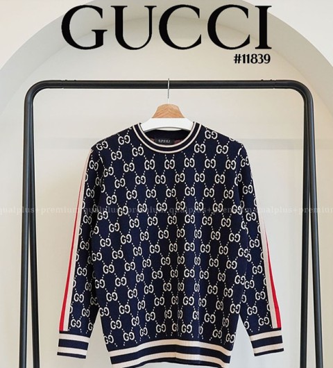 [국내배송] 구* GG 슈프림 자카드 라운드 니트 스웨터