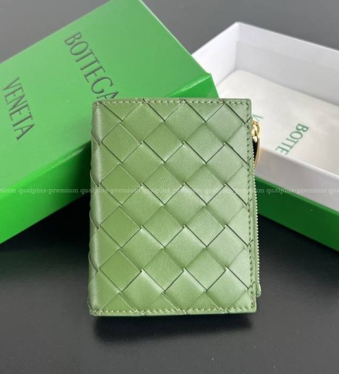 보테가베네타 742330 인트레치아토 폴더 지퍼 지갑 스몰 남녀공용