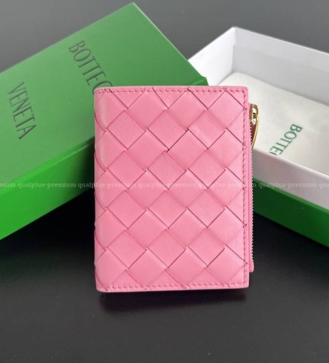 보테가베네타 742330 인트레치아토 폴더 지퍼 지갑 스몰 남녀공용