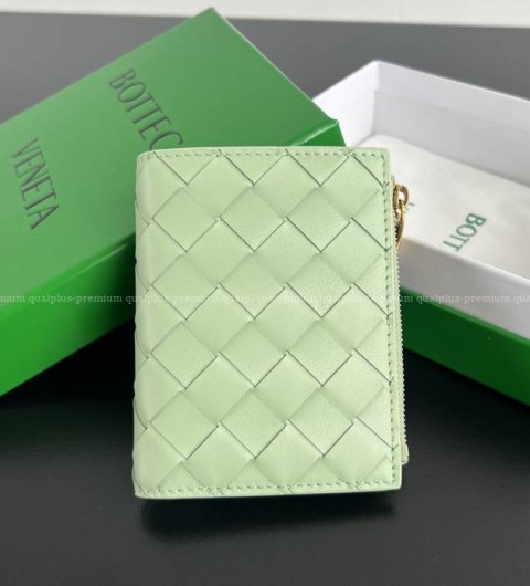 보테가베네타 742330 인트레치아토 폴더 지퍼 지갑 스몰 남녀공용