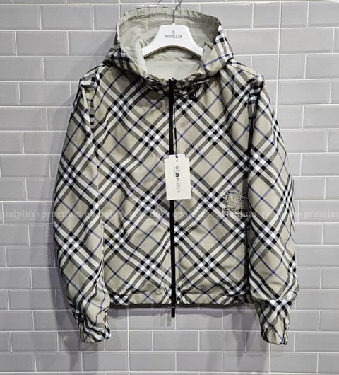 [국내배송] 버*리 체크 리버시블 후드집업 자켓