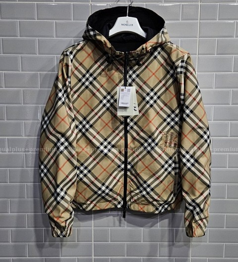 [국내배송] 버*리 체크 리버시블 후드집업 자켓